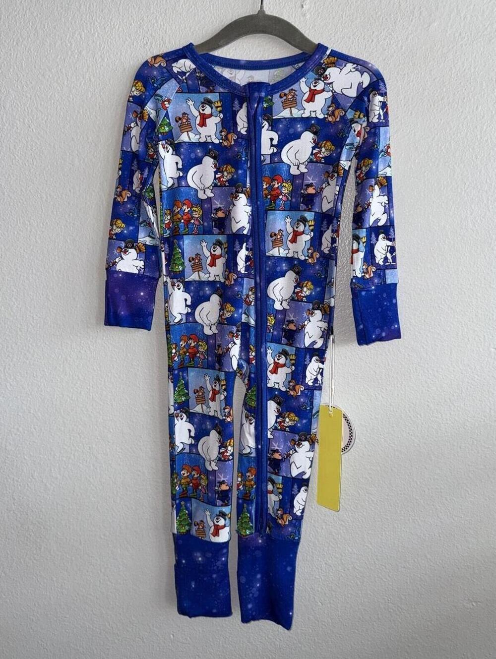 NWT BooBoo Bamboo Christmas Pajamas 6-12M Bamboo Zippy